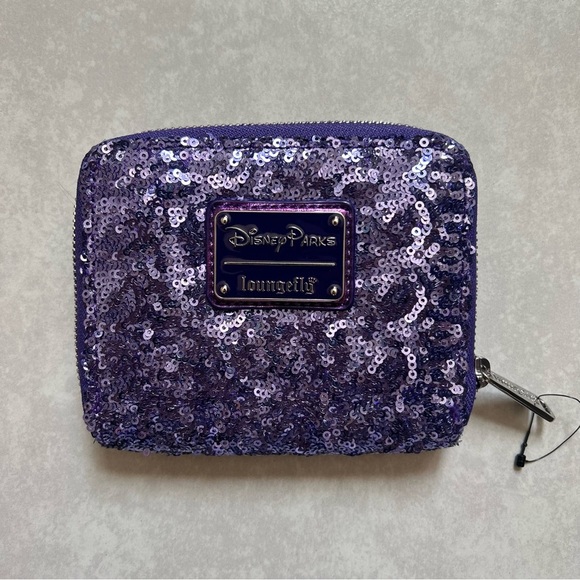 Disney Loungefly Minnie Purple Sequined Bifold Wallet, 1-Piece - Picture 2 of 12